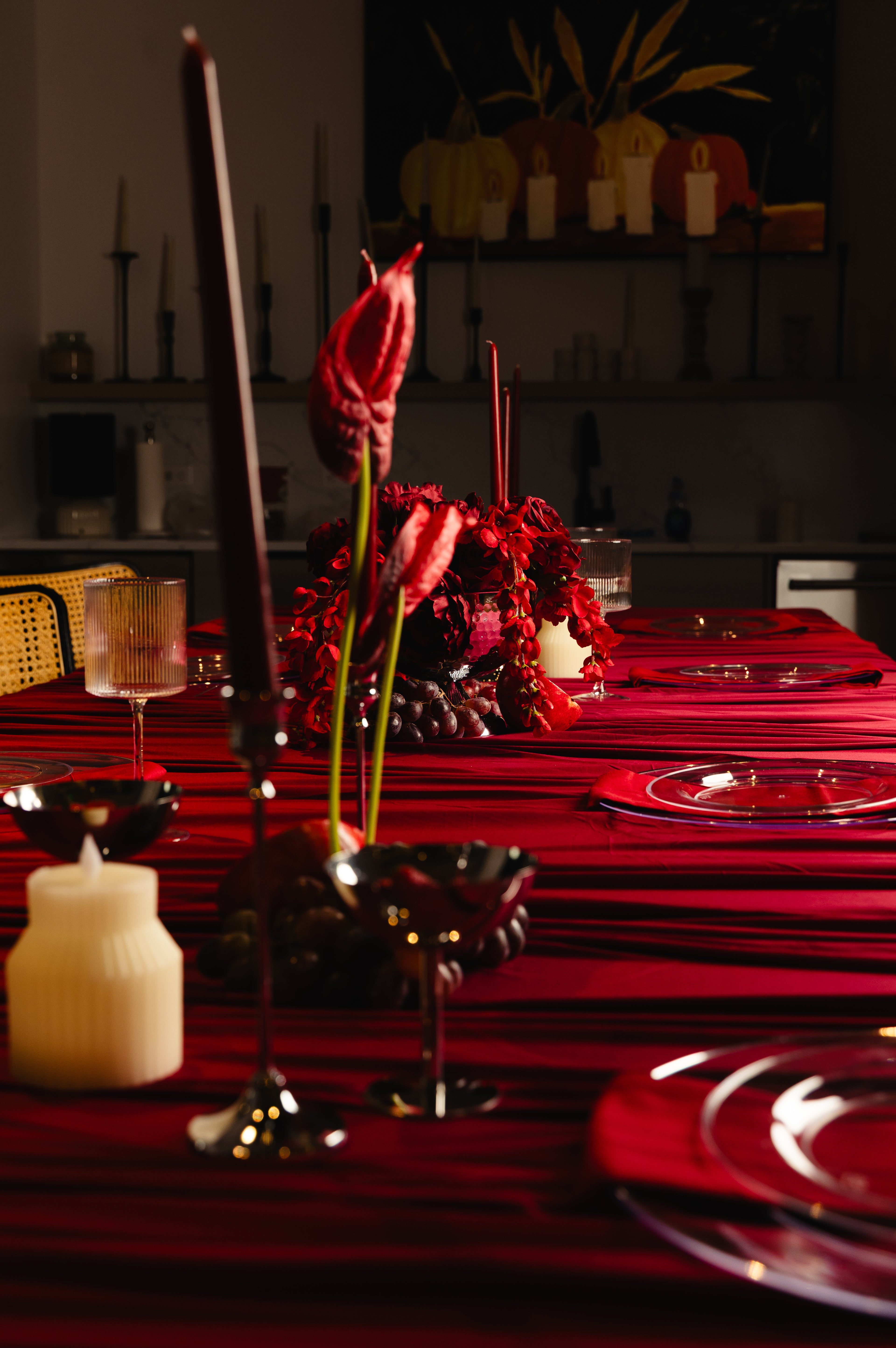 December Dinner Tablescape Design and Styling